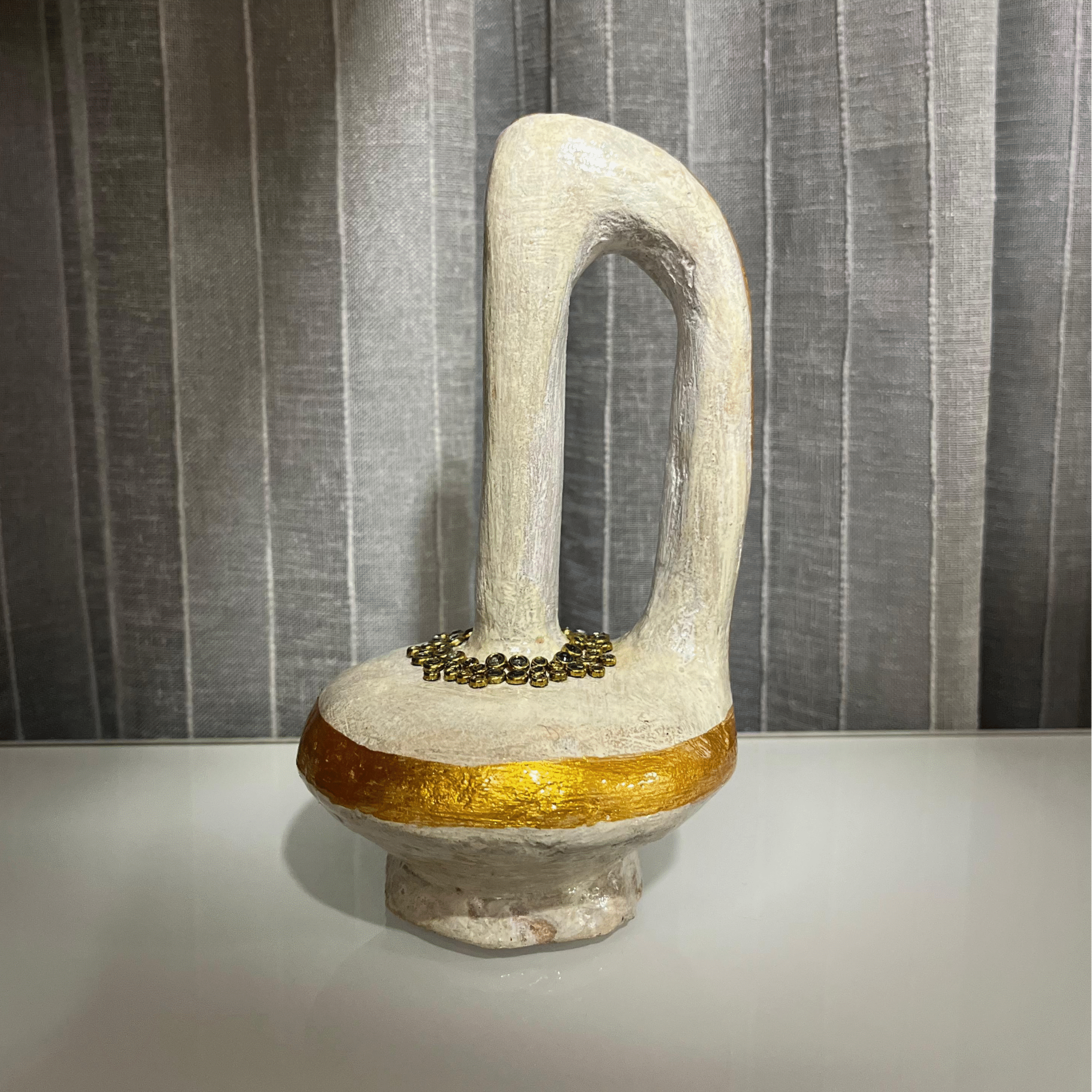 beautiful small surahi with stone work beautiful small surahi with stone work